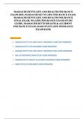 MASSACHUSETTS LIFE AND HEALTH INSURANCE EXAM BUNDLE QUESTIONS & ANSWERS WITH COMPLETE SOLUTIONS 2025&sol; 2026&period;