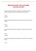 Massachusetts Life and Health Insurance Exam Questions with complete solutions&period;