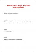 Massachusetts Health & Accident Insurance Exam Questions with complete solutions&period;