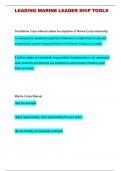 LEADING MARINE LEADER SHIP TOOLS QUESTIONS WITH SOLUTIONS 2025&sol; 2026 &lpar;COMPLETELY VERIFIED&rpar;