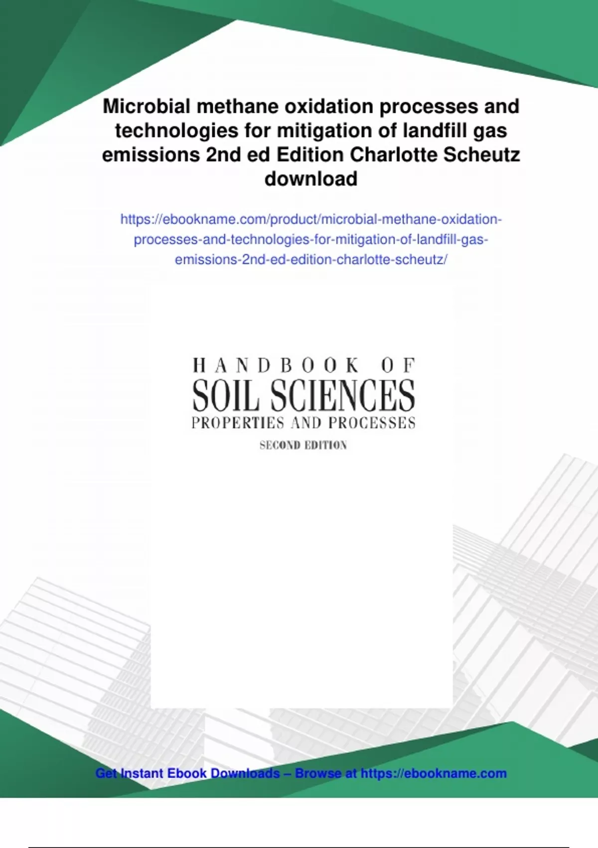 Summary Microbial methane oxidation processes and technologies for ...