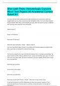 Sher path Peds- Hematologic Cancers Mock Test Papers All Answered Correct Rated A&plus;&period;