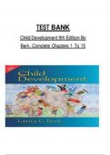 Test Bank For Child Development 9th Edition by Laura E&period; Berk&period; All Chapters 1-15&period;