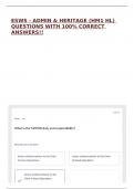 ESWS - ADMIN & HERITAGE &lpar;HM1 HL&rpar; QUESTIONS WITH 100&percnt; CORRECT ANSWERS&excl;&excl;