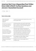 American Red Cross Lifeguarding Final Written EXAM 2025 UPDATE Verified Questions And Answers &vert; Guaranteed Success&excl;&excl;