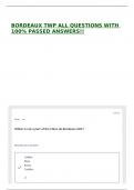 BORDEAUX TWP ALL QUESTIONS WITH 100&percnt; PASSED ANSWERS&excl;&excl;