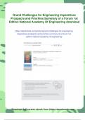 Grand Challenges for Engineering Imperatives Prospects and Priorities Summary of a Forum 1st Edition National Academy Of Engineering - PDF Download
