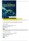 TEST BANK For Health Informatics&colon; An Interprofessional Approach 3rd Edition By Lynda R&period; Hardy &vert;All Chapters &lpar;1-33&rpar;&vert; Latest A&plus;