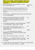 MISY 5315 FINAL EXAM QUIZZES WITH ALL CORRECT & VERIFIED ANSWERS&sol;ALREADY GRADED A&plus;
