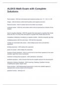 ALEKS Math Exam with Complete Solutions