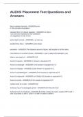 ALEKS Placement Test Questions and Answers
