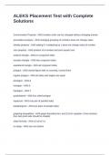 ALEKS Placement Test with Complete Solutions