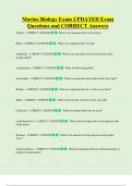 Marine Biology Exam UPDATED Exam  Questions and CORRECT Answers