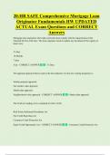 20-HR SAFE Comprehensive Mortgage Loan  Originator Fundamentals HW UPDATED  ACTUAL Exam Questions and CORRECT  Answers