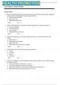 test bank for HEALTH PROMOTION 2025