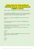 Oregon Tattoo Test&period; Skin and Diseases&period;  UPDATED ACTUAL  Exam Questions and  CORRECT Answers