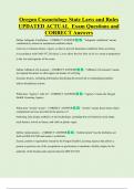 Oregon Cosmetology State Laws and Rules  UPDATED ACTUAL  Exam Questions and  CORRECT Answers 