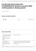 Live fire instructor practice test COMPREHENSIVE questions answered&comma; 2025 verified graded A&plus; already passed&excl;