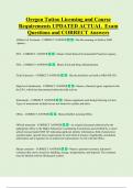 Oregon Tattoo Licensing and Course  Requirements UPDATED ACTUAL  Exam  Questions and CORRECT Answers 