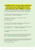 ACSA  Bundled Exam Questions WITH  CORRECT Answers