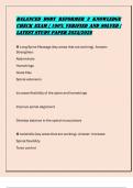 BALANCED BODY REFORMER 3 KNOWLEDGE CHECK EXAM &vert; 100&percnt; VERIFIED AND SOLVED &vert; LATEST STUDY PAPER 2025&sol;2026