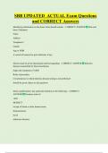 SBB  Bundled Exam Questions WITH  CORRECT Answers