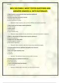 BIOL 320 EXAM 1 MOST TESTED QUESTIONS AND ANSWERS GRADED A&plus; WITH RATIONALES