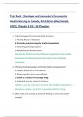 Test Bank - Stanhope and Lancaster's Community  Health Nursing in Canada&comma; 4th Edition &lpar;MacDonald&comma;  2022&rpar;&comma; Chapter 1-18 &vert; All Chapters