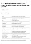ICLA Standard 4 EXAM TEST WITH LATEST UPDATED &lpar;QUESTIONS AND ANSWERS&rpar; already passed&excl;&excl;