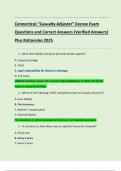 Connecticut &OpenCurlyDoubleQuote;Casualty Adjuster&rdquo; license Exam  Questions and Correct Answers &lpar;Verified Answers&rpar;  Plus Rationales 2025