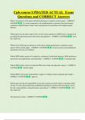 Cpls course UPDATED ACTUAL  Exam  Questions and CORRECT Answers 