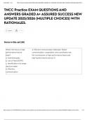 TNCC Practice EXAM QUESTIONS AND ANSWERS GRADED A&plus; ASSURED SUCCESS NEW UPDATE 2025&sol;2026 &lpar;MULTIPLE CHOICES&rpar; WITH RATIONALES&period;