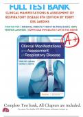 Test Bank for Clinical Manifestations and Assessment of Respiratory Disease 8th Edition by Des Jardins