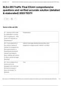 BLEA 855 Traffic Final EXAM comprehensive questions and verified accurate solution &lpar;detailed & elaborated&rpar; 2025 TEST&excl;&excl;