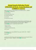 Annual Security Refresher Pretest  UPDATED ACTUAL  Exam Questions and  CORRECT Answers