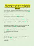 DoD Annual Security Awareness Refresher  ACTUAL  Exam Questions and CORRECT  Answers 