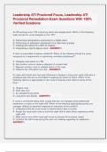 Leadership ATI Proctored Focus&comma; Leadership ATI  Proctored Remediation Exam Questions With 100&percnt;  Verified Solutions 