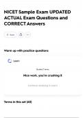 NICET Sample Exam UPDATED ACTUAL Exam Questions and CORRECT Answers