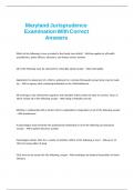 Maryland Jurisprudence Examination with correct answers