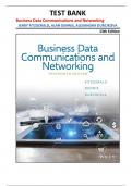 TEST BANK for Business Data Communications and Networking&comma; 13th Edition by Fitzgerald&comma; Dennis&comma; and Durcikova &vert;all chapters&vert;
