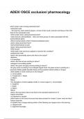 ADEX&sol; OSCE occlusion&sol; pharmacology NEWEST 2025&sol;2026 QUESTIONS WITH DETAILED VERIFIED ANSWERS &lpar;100&percnt; CORRECT ANSWERS&rpar; &sol;ALREADY GRADED A&plus;