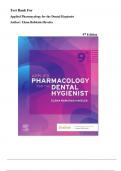Test Bank For Applied Pharmacology For the Dental Hygienist 9th Edition By Elena Bablenis Haveles&period; All Chapters 1-26&period; 