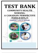 Test Bank For Community Health Nursing&comma; A Canadian Perspective&comma; 5th Edition by Stamler