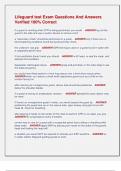 Lifeguard test Exam Questions And Answers  Verified 100&percnt; Correct