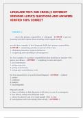 LIFEGUARD TEST&colon; RED CROSS &lpar;3 DIFFERENT  VERSIONS LATEST&rpar; QUESTIONS AND ANSWERS  VERIFIED 100&percnt; CORRECT