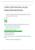 5 Dollar Traffic School Exam Test with  Answers 2025 Latest Versions&period;