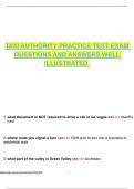 TAXI AUTHORITY PRACTICE TEST EXAM QUESTIONS AND ANSWERS WELL ILLUSTRATED&period;