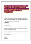 PMHNP-BC PSYCHIATRIC-MENTAL HEALTH NURSE PRACTITIONER Exam Questions and correct Answers latest versions 2025 Graded A&plus; with RATIONALES&period;pdf
