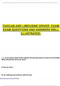 TAXICAB AND LIMOUSINE DRIVER  EXAM EXAM QUESTIONS AND ANSWERS WELL ILLUSTRATED&period;
