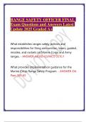 RANGE SAFETY OFFICER FINAL Exam Questions and Answers Latest Update 2025 Graded A&plus;